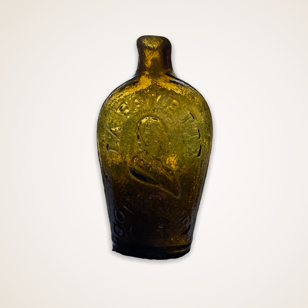 "Lafayette" And Bust - Liberty Cap Portrait Flask