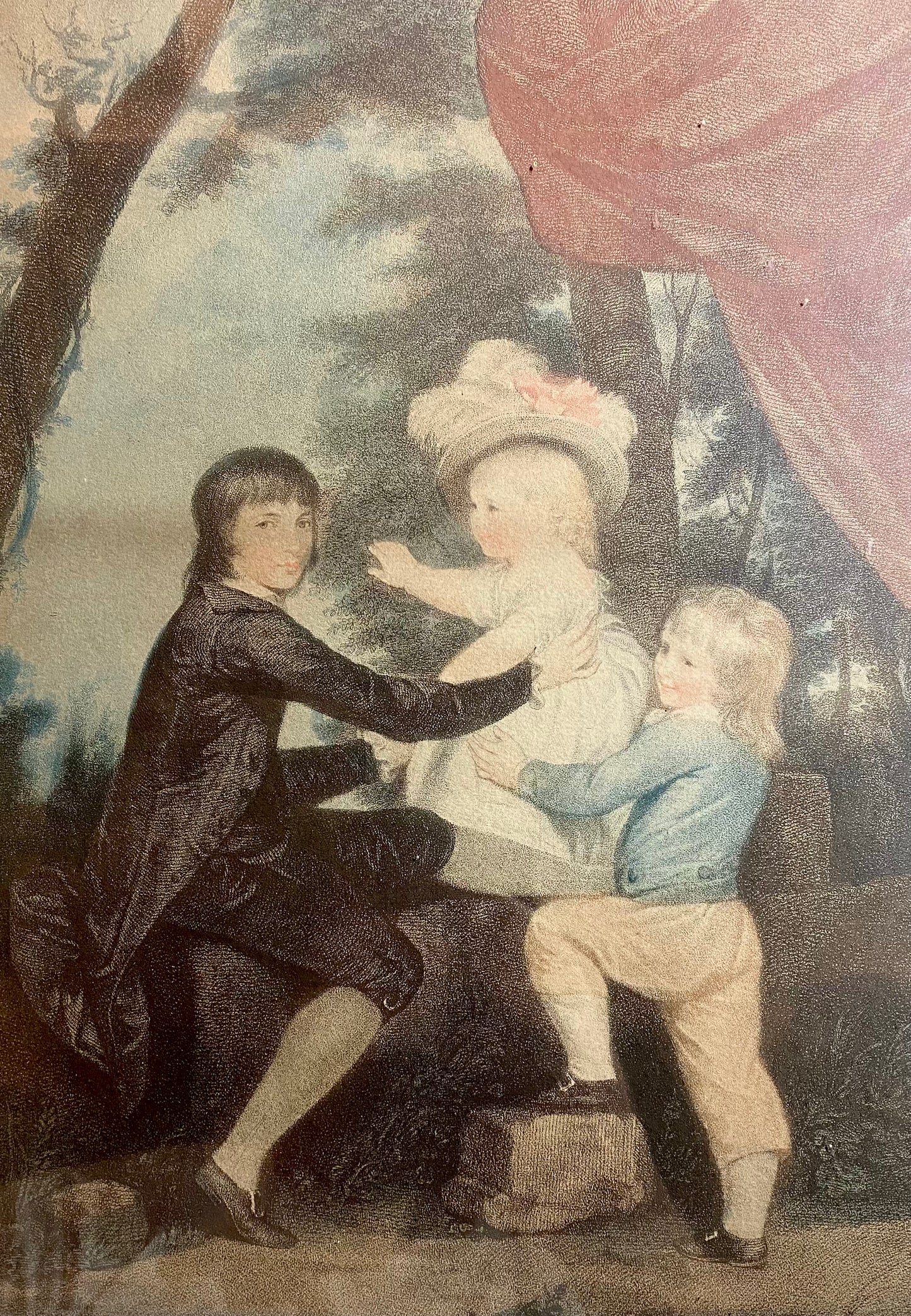 The Affectionate Brothers - Circa 1798 Engraving by Francesco Bartolozzi