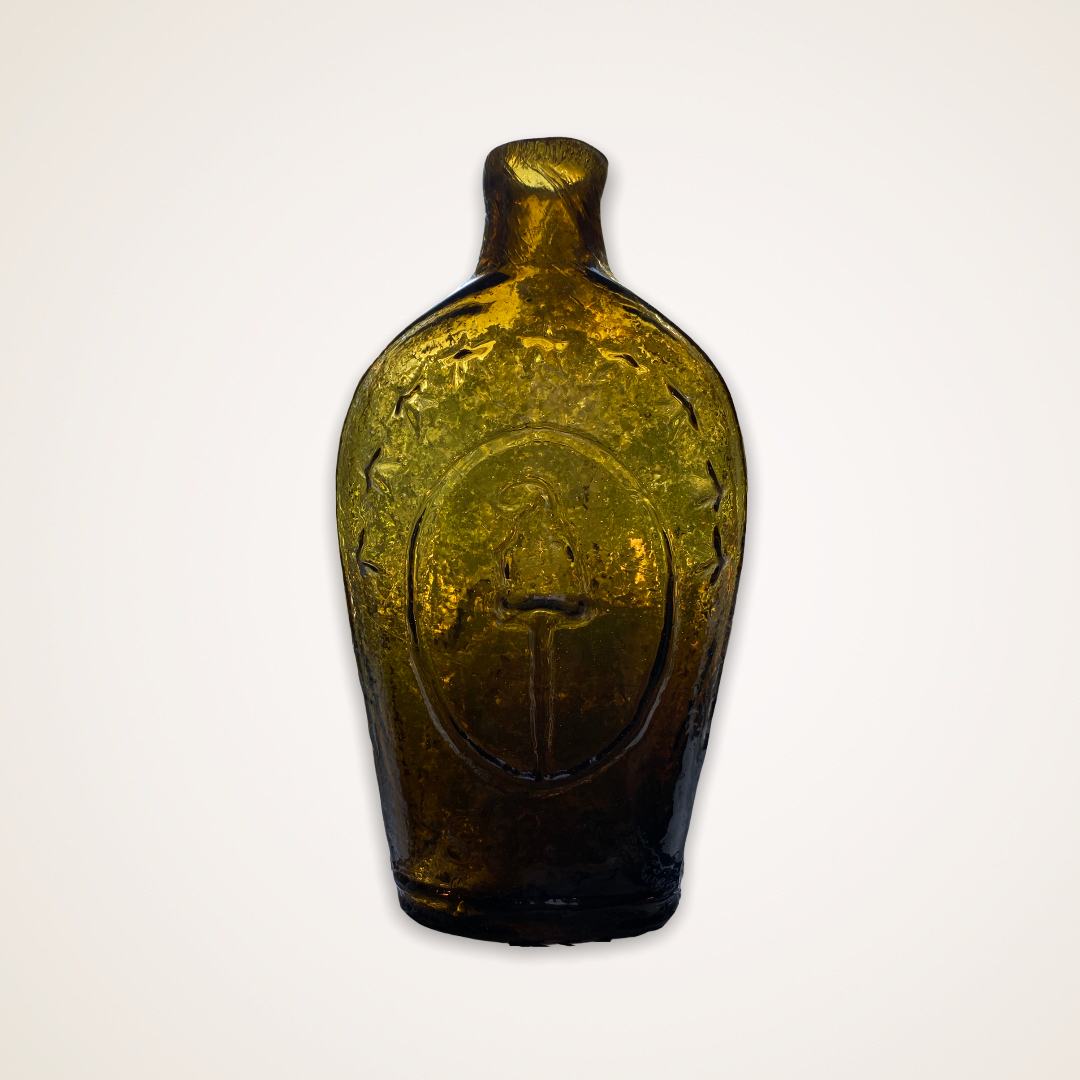 "Lafayette" And Bust - Liberty Cap Portrait Flask