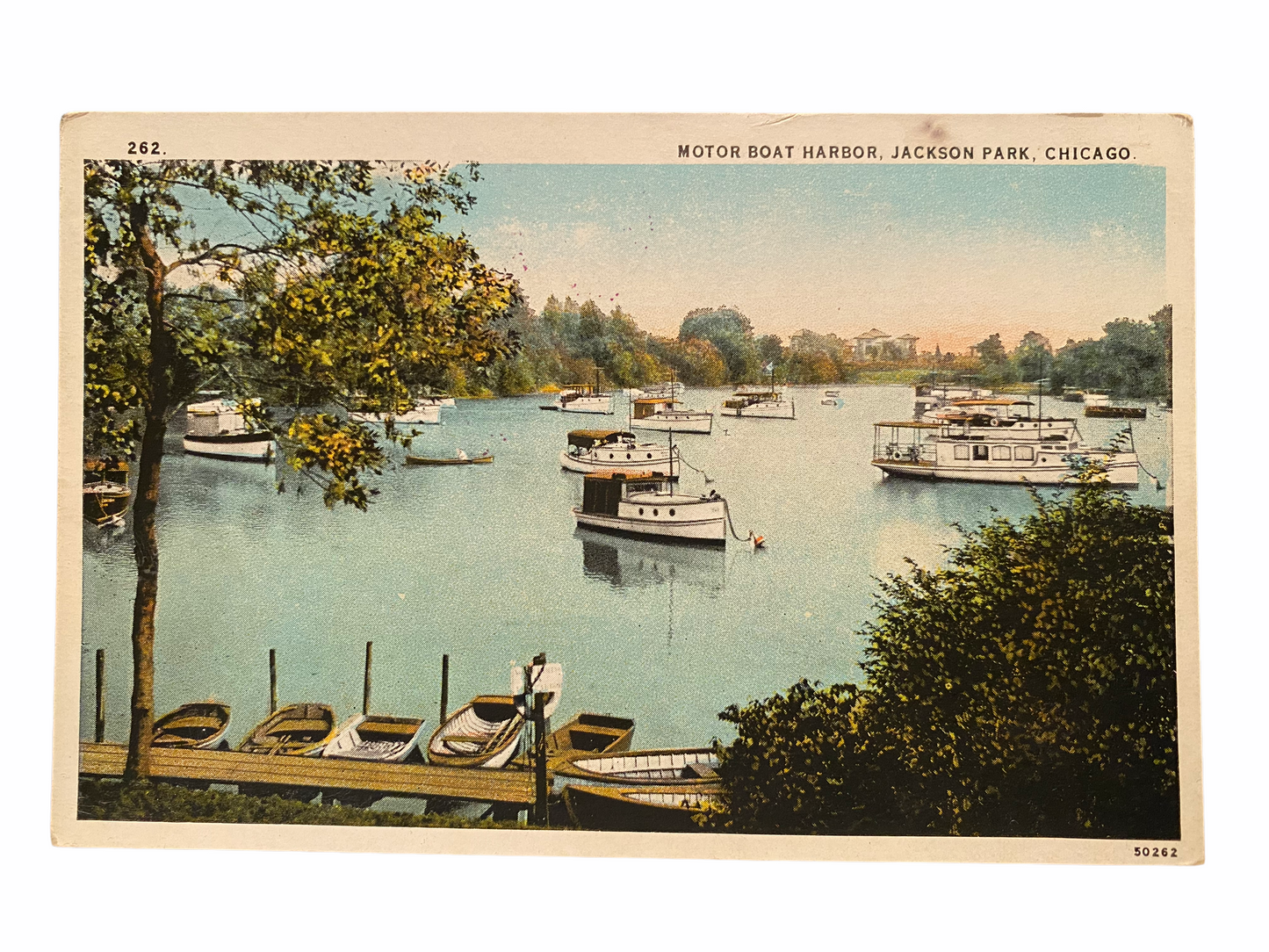 Motor Boat Harbor, Jackson Park Chicago. Unused Postcard Circa 1915-1930