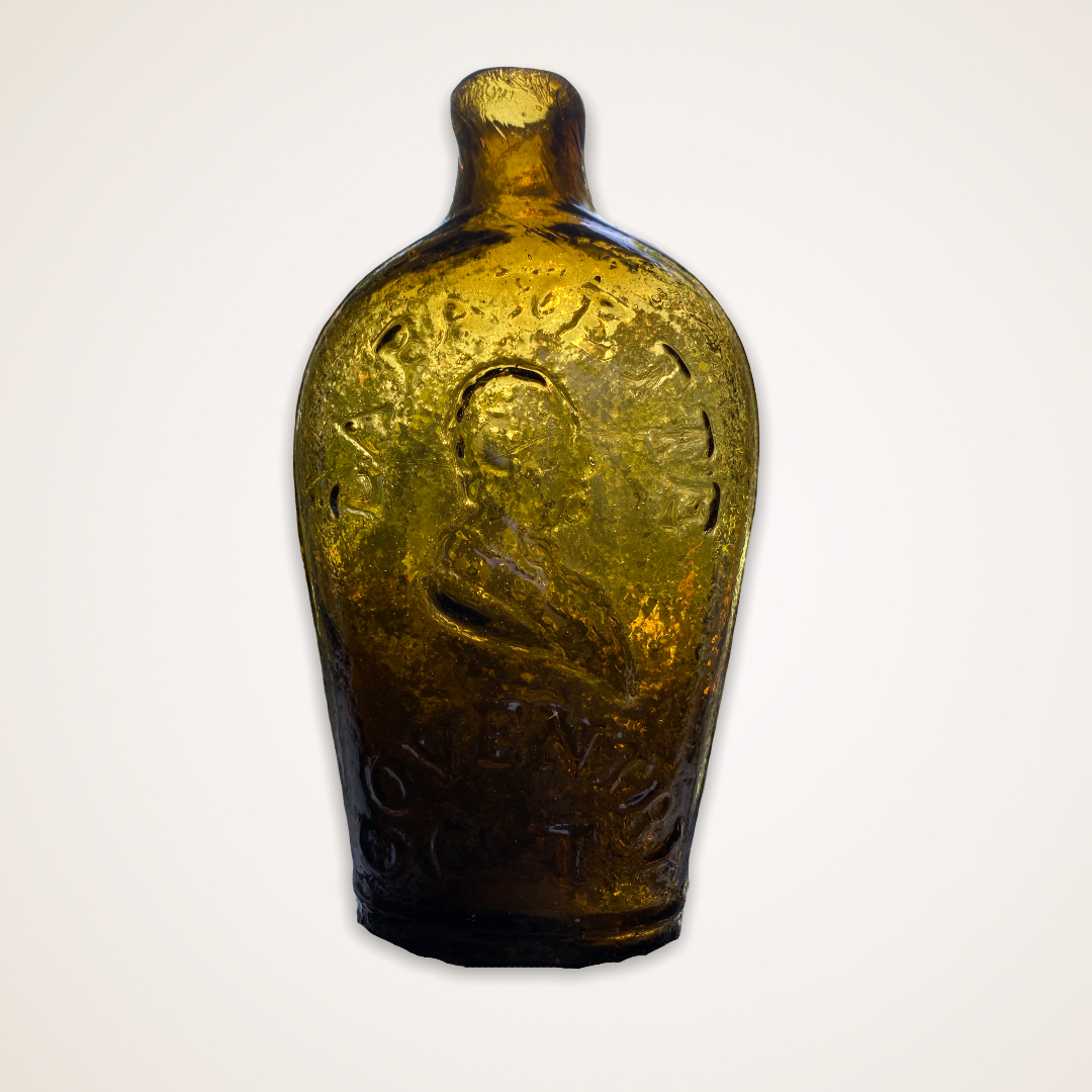 "Lafayette" And Bust - Liberty Cap Portrait Flask