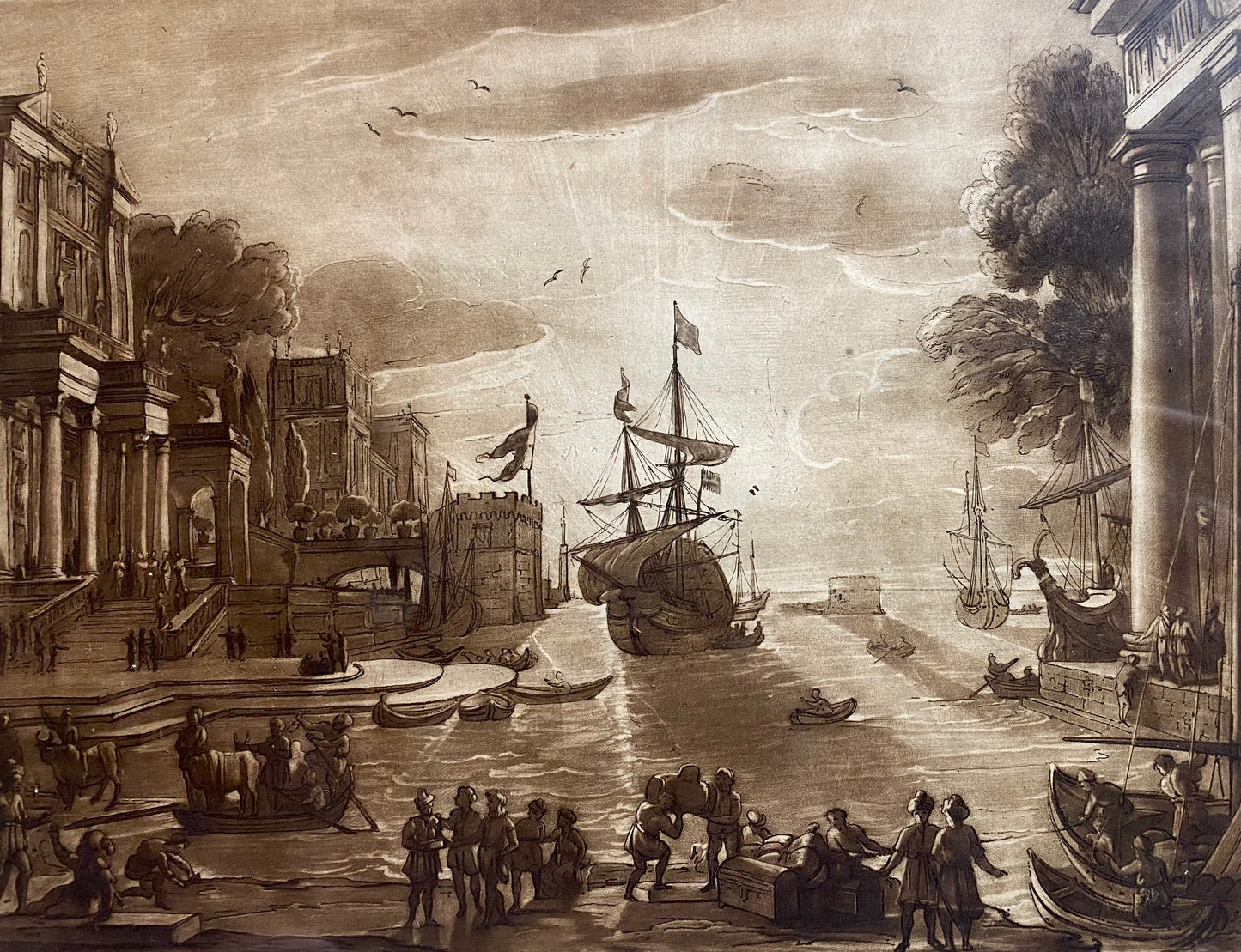Circa 1774 Engraving “Pastorale” by Claude Lorraine Emgraved by John Boyd