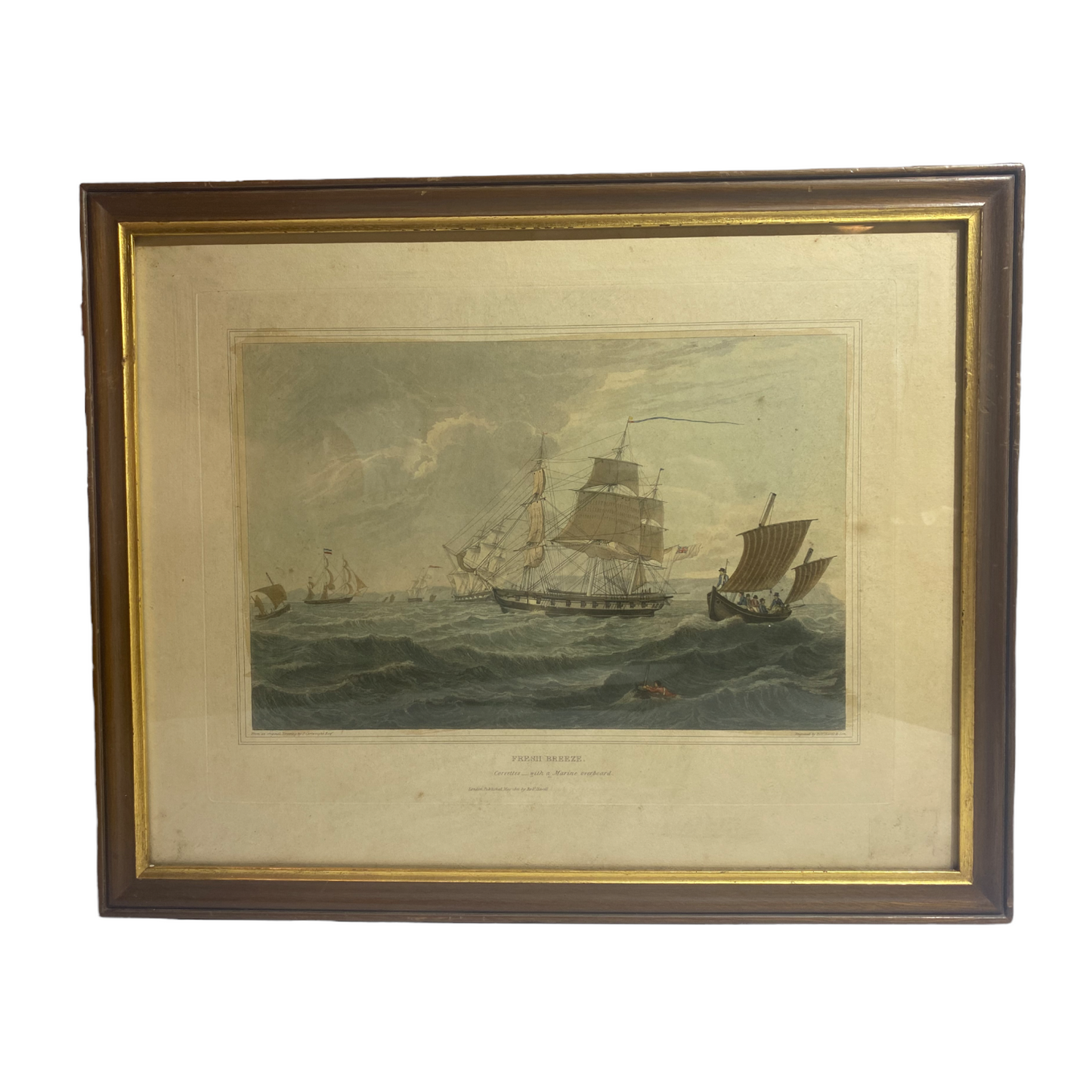 Fresh Breeze - Circa 1822 Engraving by Robert Havel