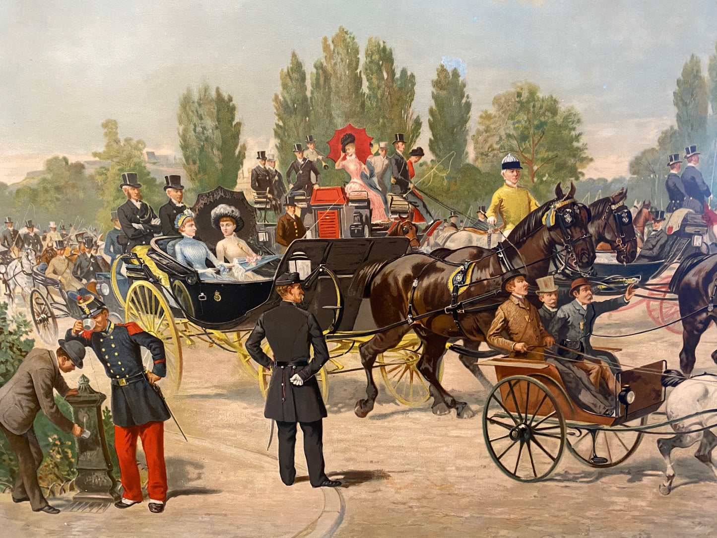 Return From Shopping - 1890’s Chromolithograph