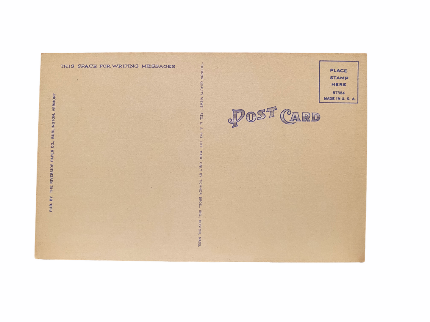 High School & Robert Burns Monument, Barre, Vt. Unused Linen Postcard