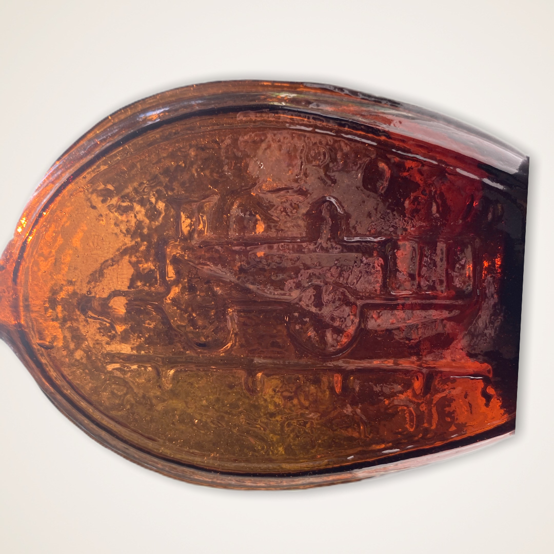 "Success To The Railroad" And Locomotive Historical Flask
