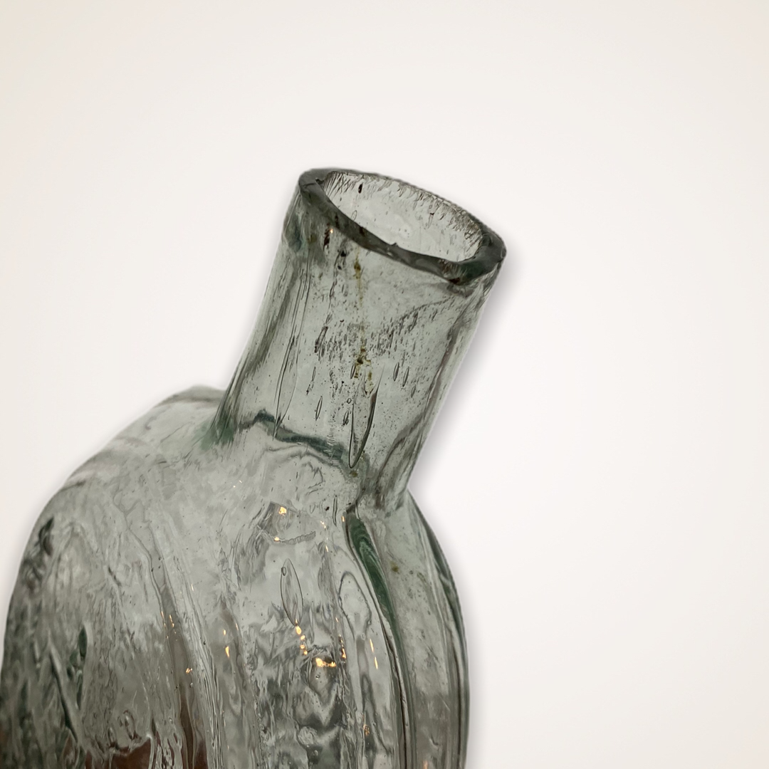 Cannon And "Genl Taylor Never Surrenders" - "A / Little / More / Grape / Capt Bragg" Historical Flask