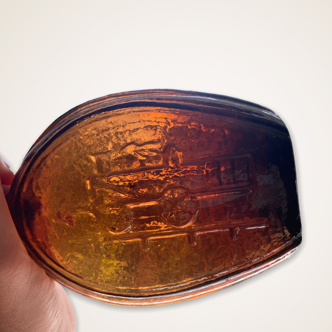 "Success To The Railroad" And Locomotive Historical Flask
