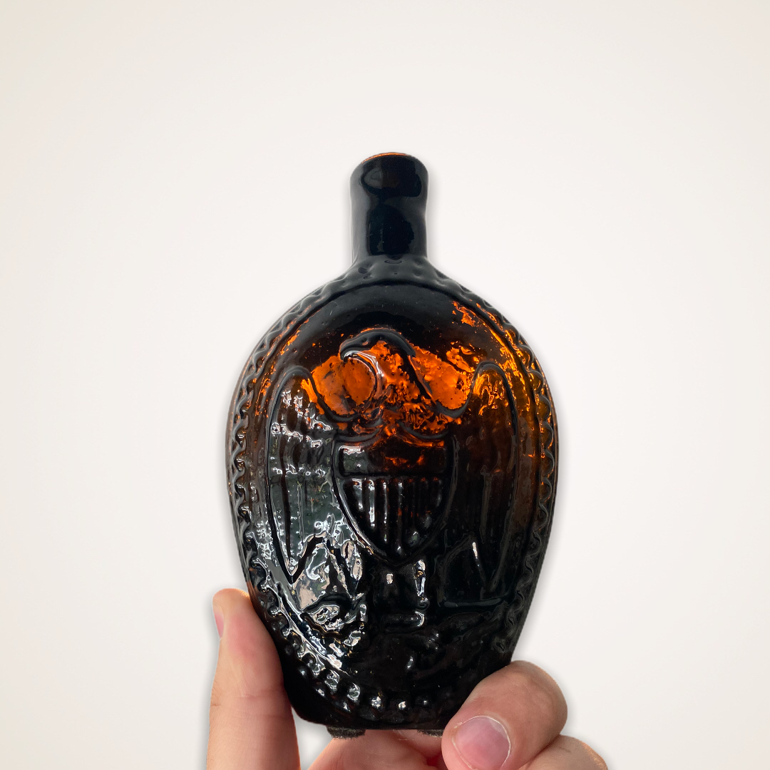 Eagle - "Liberty" And Oak Tree Historical Flask
