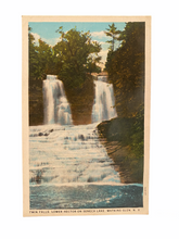 Load image into Gallery viewer, Twin Falls, Lower Hector on Seneca Lake, Watkins Glen New York. Unused Postcard Circa 1915-1930