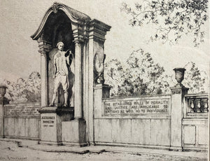 Leon Pescheret - Alexander Hamilton Memorial Etching