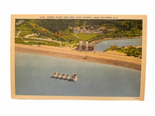 Load image into Gallery viewer, Power Plant and Dam, Lake Murray, Near Columbia South Carolina. Unused Linen Postcard Circa 1930-1944