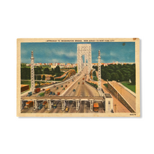 Load image into Gallery viewer, Approach to Washington Bridge, New Jersey to New York City Postcard Sent Oct. 12 1955