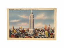 Load image into Gallery viewer, Midtown Skyline Showing Empire State Building, New York City. Linen Era (1930-1945) Unused