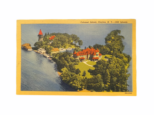Calumet Island, Clayton, N.Y. — 1000 Islands. Linen Era Postcard (1930-1945) Unused
