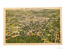 Load image into Gallery viewer, Airplane View of Gainesville Georgia. Unused Postcard Circa 1930-1944