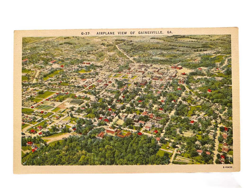 Airplane View of Gainesville Georgia. Unused Postcard Circa 1930-1944