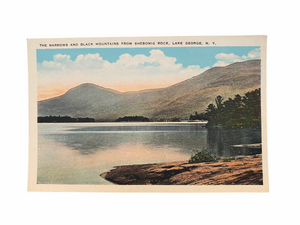 The Narrows and Black Mountains From Shebonig Rock, Lake George, N.Y. Postcard Unused