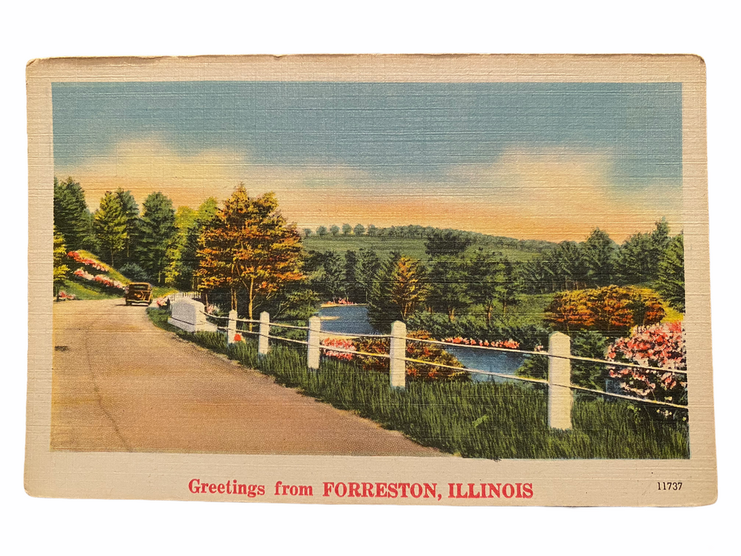 Greetings From Forreston Illinois. Unused Linen Postcard Circa 1930-1944