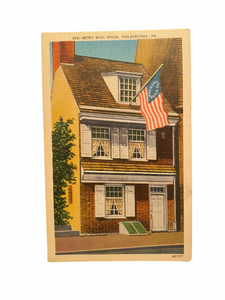 Betsy Ross House, Philadelphia, PA. Unused Linen Postcard Circa 1930-1944