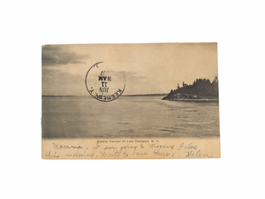 Steamer Vermont on Lake Champlain, N.Y. Postcard Sent June 1907 from Helen Hale to her mother Ida Hale